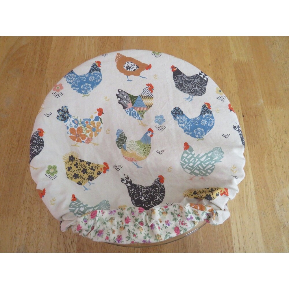 Kitchenaid Bowl Cover, Reversible Chickens and Floral
